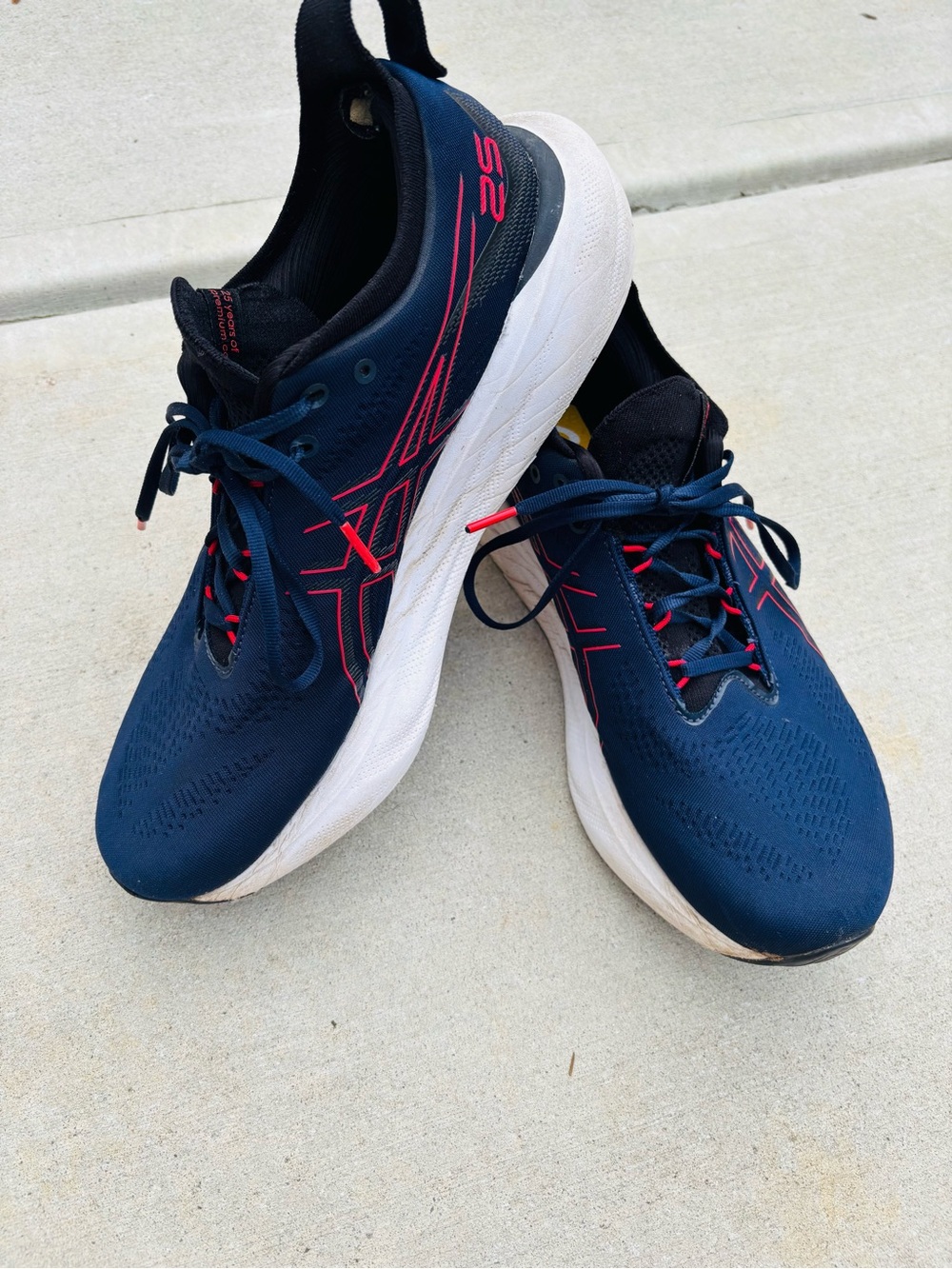 Asics Gel Nimbus 25 Men's Navy Blue Athletic Running Shoes  size 12 - Picture 9 of 12